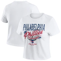 T-shirt court blanc effet vieilli pour bébé WEAR by Erin Andrews des Philadelphia Phillies