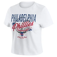 T-shirt court blanc effet vieilli pour bébé WEAR by Erin Andrews des Philadelphia Phillies