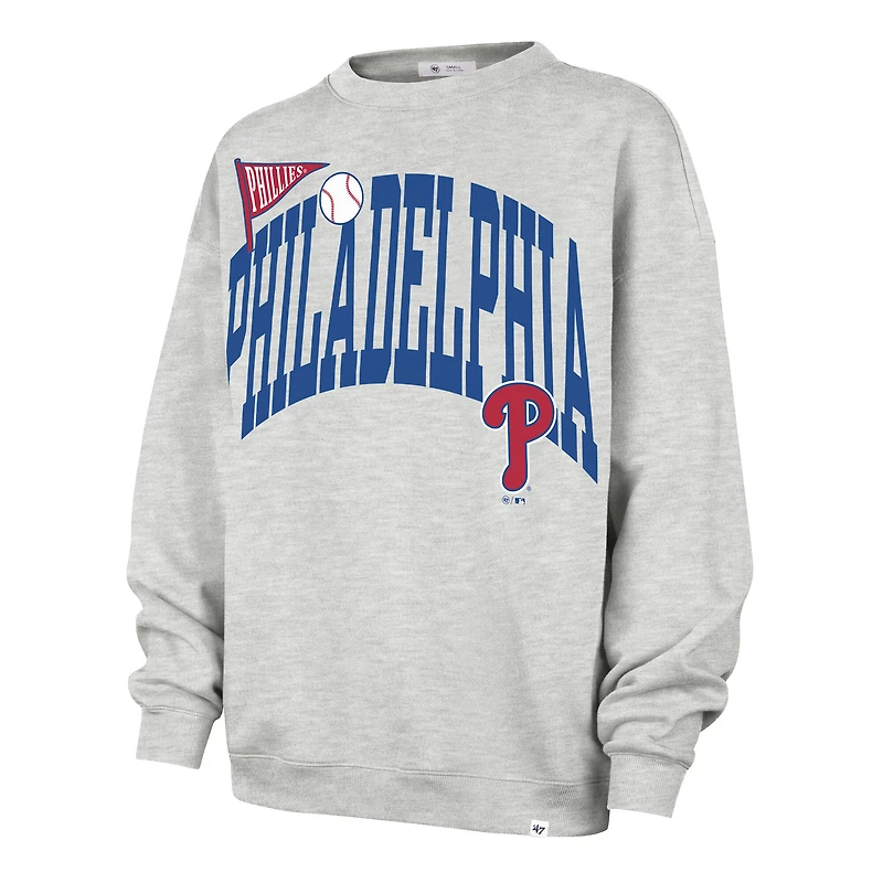 Sweat-shirt oversize gris Philadelphia Phillies « 47 » pour femme