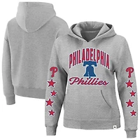 Women's '47  Heather Gray Philadelphia Phillies Plus Starry Eye Hoodie