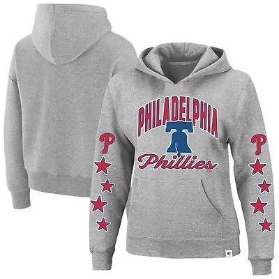 Women's '47  Heather Gray Philadelphia Phillies Plus Starry Eye Hoodie