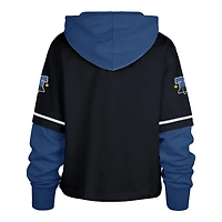 Sweat à capuche court City Connect 47 bleu marine pour femme des Philadelphia Phillies