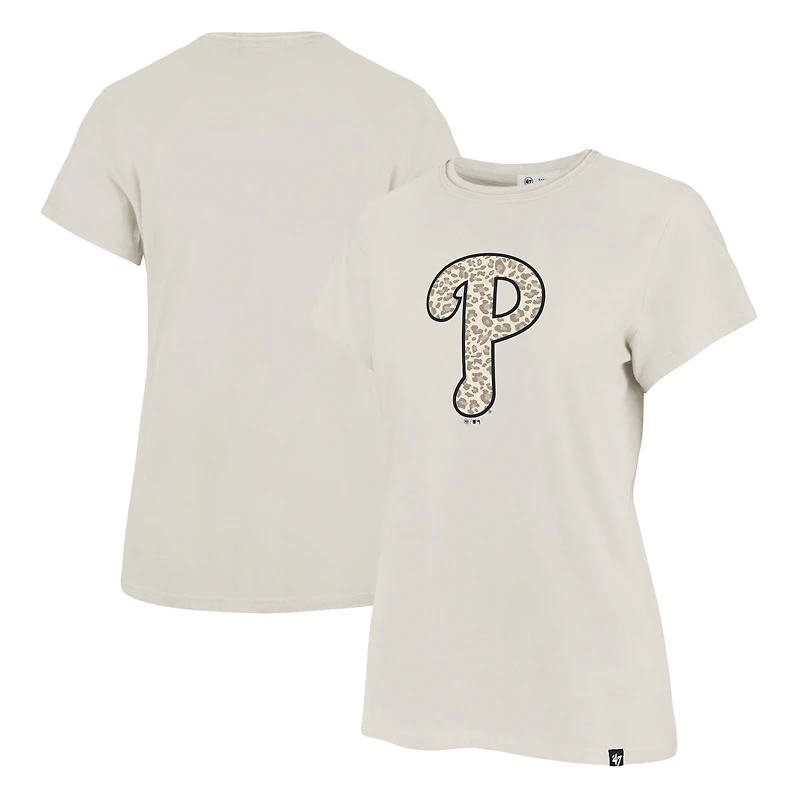 T-shirt '47 Oatmeal Philadelphia Phillies Panthera Frankie pour femmes