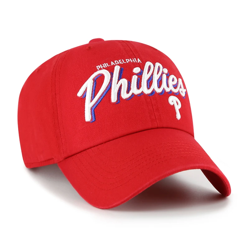 Women's '47 Red Philadelphia Phillies Ariana Clean Up Adjustable Hat