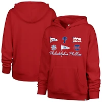 Women's '47  Red Philadelphia Phillies Bow & Banners Naomi Hoodie