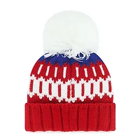 Women's '47  Red Philadelphia Phillies Felicity Cuffed Knit Hat with Pom