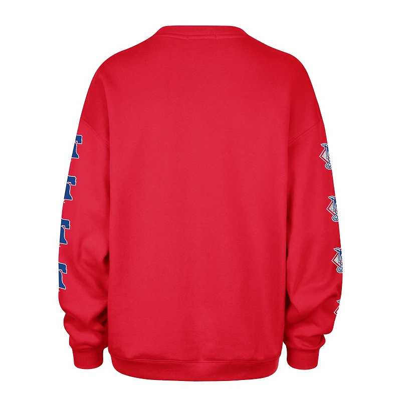 Women's '47  Red Philadelphia Phillies Trendy Team Go Big Oversized Sweatshirt