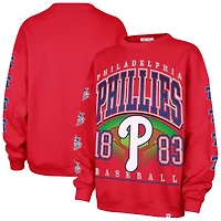 Women's '47  Red Philadelphia Phillies Trendy Team Go Big Oversized Sweatshirt