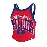 Débardeur court dos nageur pour femme, rouge, Philadelphia Phillies, modèle tendance « 47 », style rallye sportif.