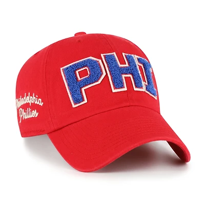 Women's '47  Red Philadelphia Phillies Zoey Clean Up Adjustable Hat