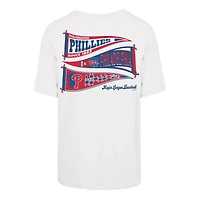 T-shirt Sadie pour femme, motif nœud papillon et bannière des Phillies de Philadelphie, année 47