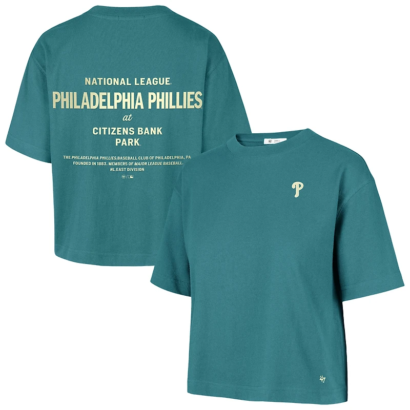 T-shirt court grande taille Leon City « 47 Teal Philadelphia Phillies » pour femme