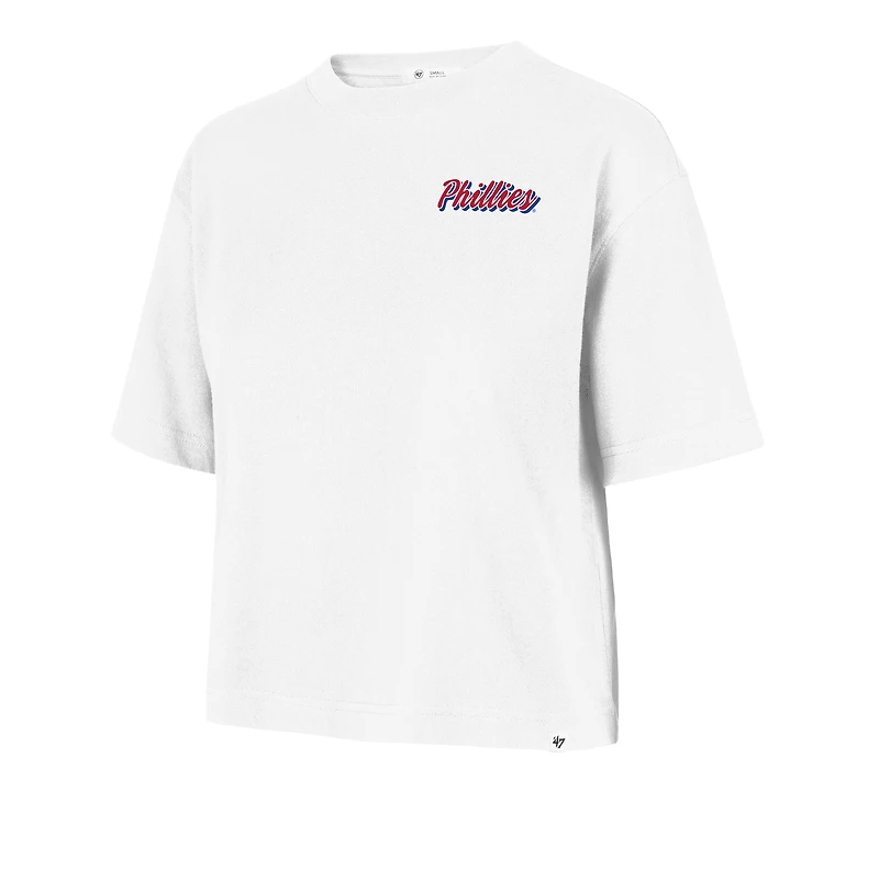 T-shirt Reed City blanc '47 Philadelphia Phillies Collage Script pour femmes