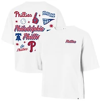 Women's '47  White Philadelphia Phillies Collage Script Reed City T-Shirt