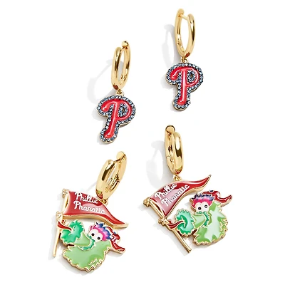 Ensemble de boucles d'oreilles pour femme BaubleBar Phillies de Philadelphie