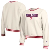 Women's Champion  Cream Philadelphia Phillies Reverse Weave Sweatshirt