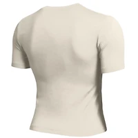 Women's Champion Cream Philadelphia Phillies Soft-Touch Fitted Cropped T-Shirt