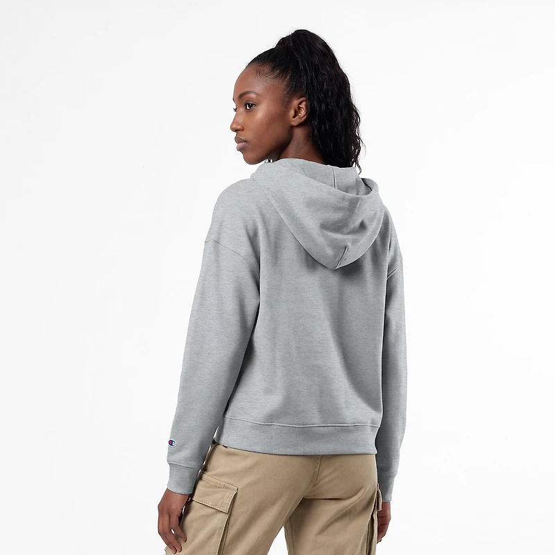 Women's Champion Heather Gray Philadelphia Phillies Powerblend Fleece Full-Zip Hoodie