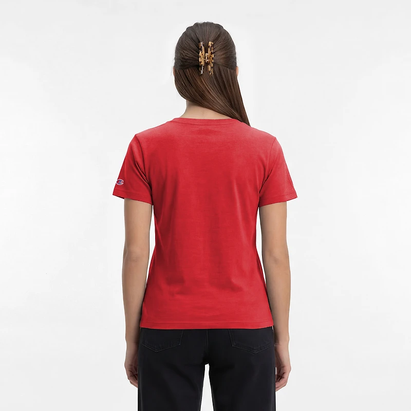 Women's Champion Red Philadelphia Phillies Core V-Neck T-Shirt