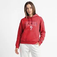 Women's Champion Red Philadelphia Phillies Distressed Powerblend Hoodie