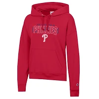 Sweat à capuche Champion rouge Philadelphia Phillies pour femme, en Powerblend vieilli
