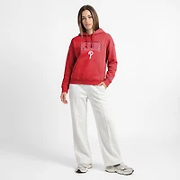 Women's Champion Red Philadelphia Phillies Distressed Powerblend Hoodie