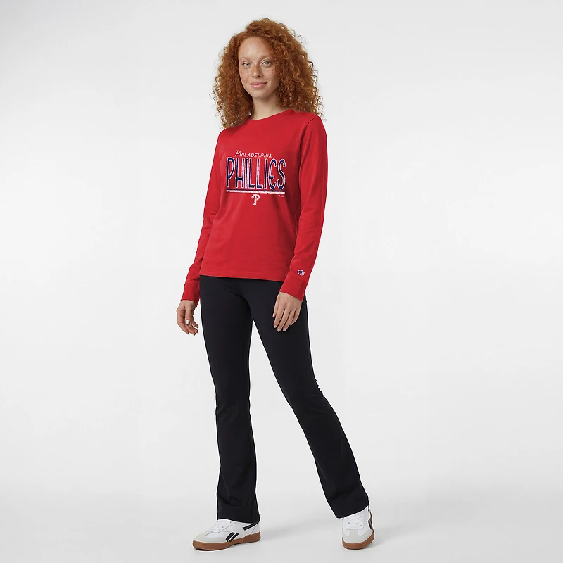 Women's Champion  Red Philadelphia Phillies Long Sleeve T-Shirt