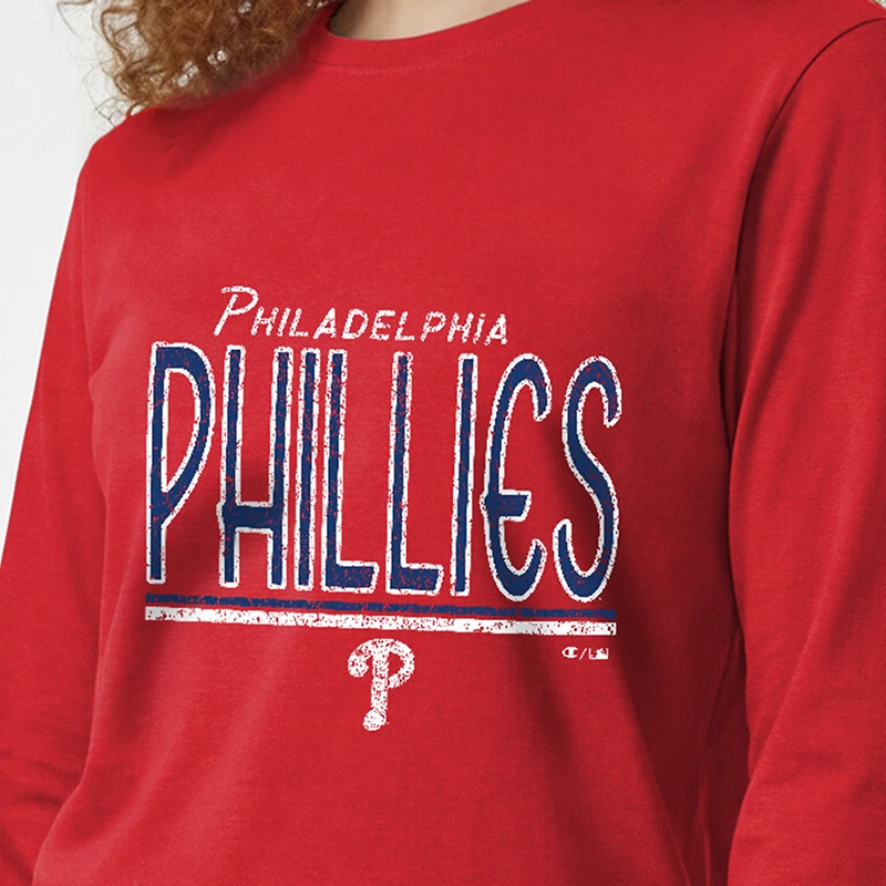 Women's Champion  Red Philadelphia Phillies Long Sleeve T-Shirt