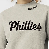 Sweat-shirt Champion Stone Philadelphia Phillies Triumph Tri-Blend pour femme