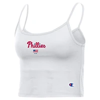 Women's Champion White Philadelphia Phillies America Scoop Tank Top