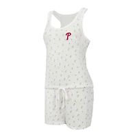 Combishort en tricot Concepts Sport Cream Philadelphia Phillies Gardner Hacci pour femmes