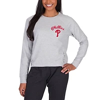 Women's Concepts Sport Gray Philadelphia Phillies Greenway Long Sleeve Top