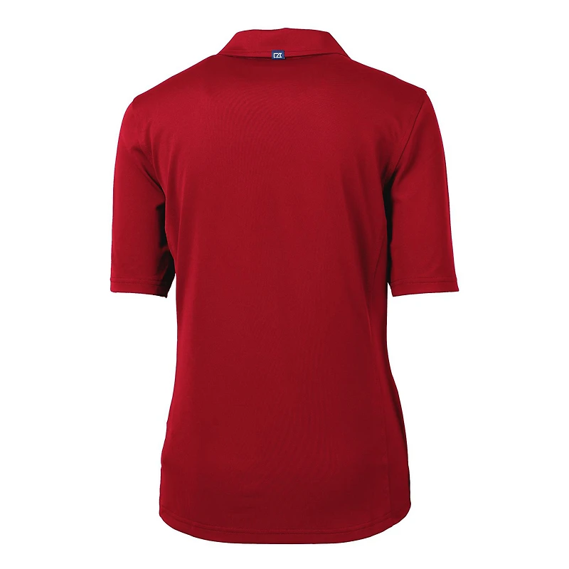 Women's Cutter & Buck Cardinal Philadelphia Phillies Americana Logo DryTec Virtue Eco Pique Recycled Polo