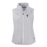 Women's Cutter & Buck  Gray Philadelphia Phillies Charter Eco Recycled Full-Zip Vest