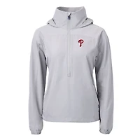Anorak demi-zip écologique recyclé pour femme, gris, Cutter & Buck, Philadelphia Phillies Charter