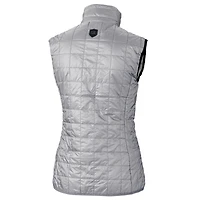 Gilet matelassé entièrement zippé Rainier PrimaLoft Eco pour femme, gris, Cutter & Buck, des Philadelphia Phillies