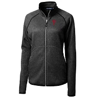 Veste pull-over zippée en tricot Mainsail des Philadelphia Phillies pour femme, couleur anthracite chiné Cutter & Buck