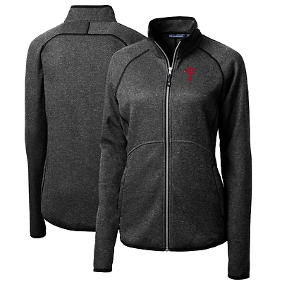Veste pull-over zippée en tricot Mainsail des Philadelphia Phillies pour femme, couleur anthracite chiné Cutter & Buck