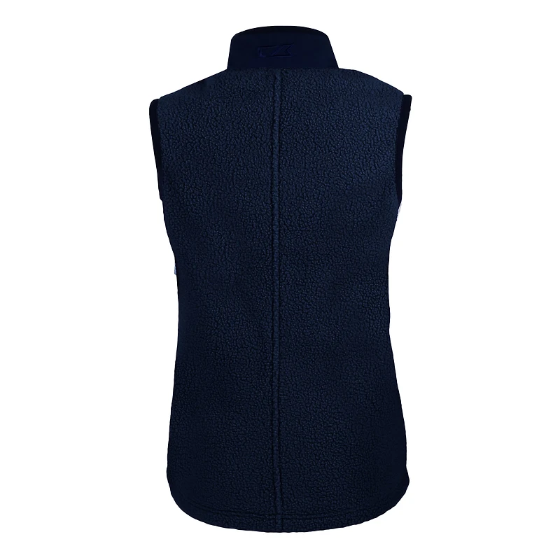 Gilet zippé en polaire écologique Sherpa Cascade pour femme, bleu marine, Cutter & Buck, Philadelphia Phillies