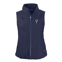 Gilet zippé entièrement recyclé pour femme Cutter & Buck Navy Philadelphia Phillies Charter Eco