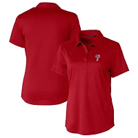 Polo extensible texturé Prospect DryTec rouge pour femme avec logo Americana des Philadelphia Phillies Cutter & Buck