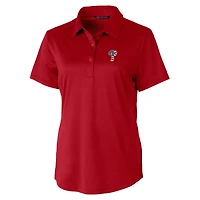 Women's Cutter & Buck Red Philadelphia Phillies Americana Logo Prospect DryTec Textured Stretch Polo