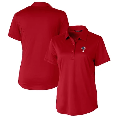 Polo extensible texturé Prospect DryTec rouge pour femme avec logo Americana des Philadelphia Phillies Cutter & Buck