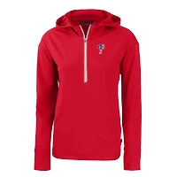 Sweat à capuche demi-zip écologique recyclé Daybreak des Philadelphia Phillies pour femme, rouge Cutter & Buck