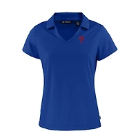 Polo à col en V recyclé Daybreak pour femme Cutter & Buck Royal des Philadelphia Phillies
