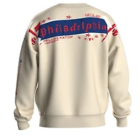 Sweat-shirt polaire Fanatics beige pour femme, motif graffiti des Phillies de Philadelphie