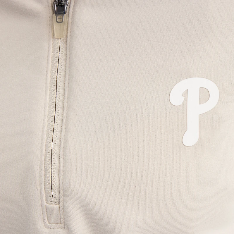 Pull à demi-zip oversize gris Philadelphia Phillies de Fanatics pour femme