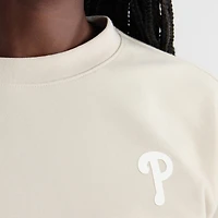 Women's Fanatics Gray Philadelphia Phillies Oversized Clutch Tri-Blend Sweatshirt
