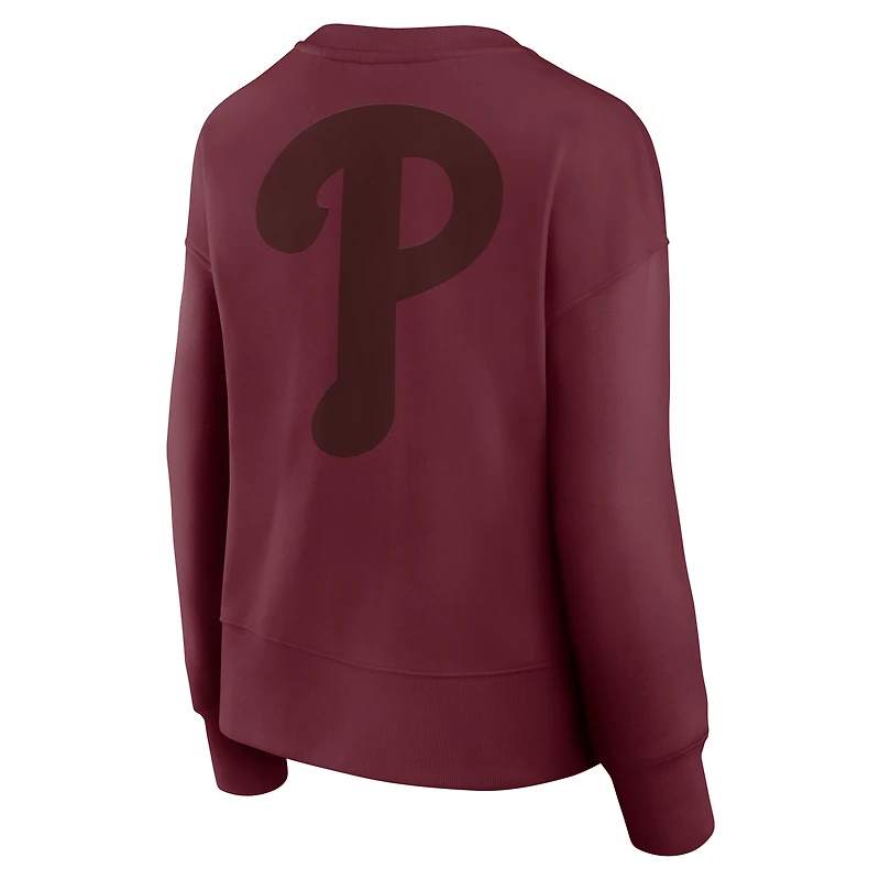 Sweat-shirt à capuche Fanatics pour femme Bordeaux Philadelphia Phillies Elements Flow
