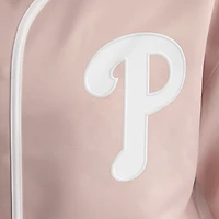 Women's Fanatics Faded Rose Philadelphia Phillies Iconic Full-Button Satin Baseball Top